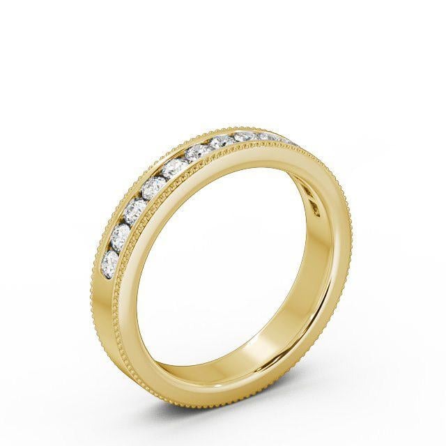 Nina Vintage Half Eternity Round Lab Diamond Channel Set Ring